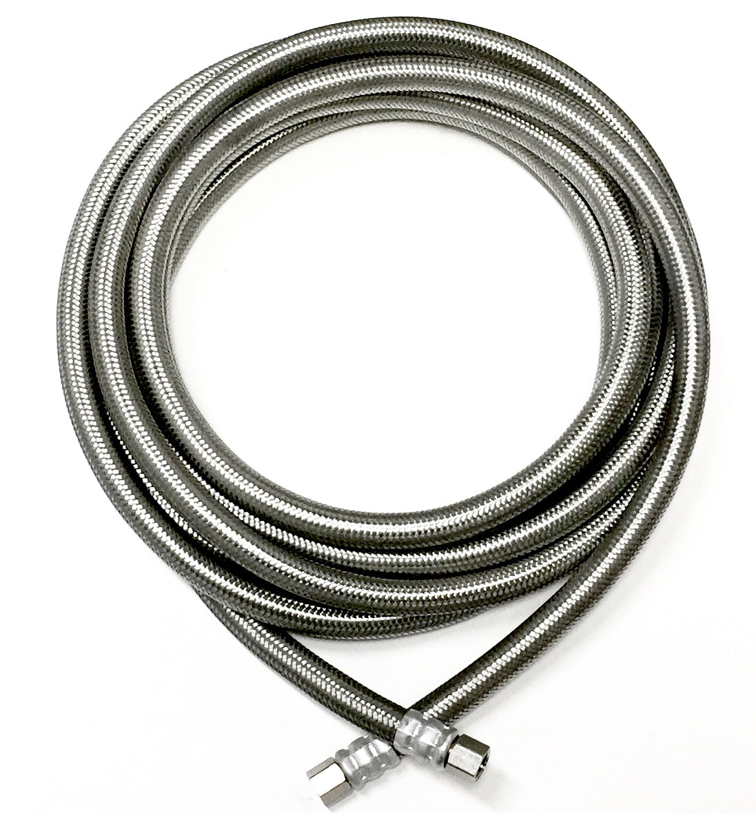 Shark Industrial 15FT (180 inch) Stainless Steel Braided Ice Maker Hose with 1/4" Compression by 1/4" Compression Connection