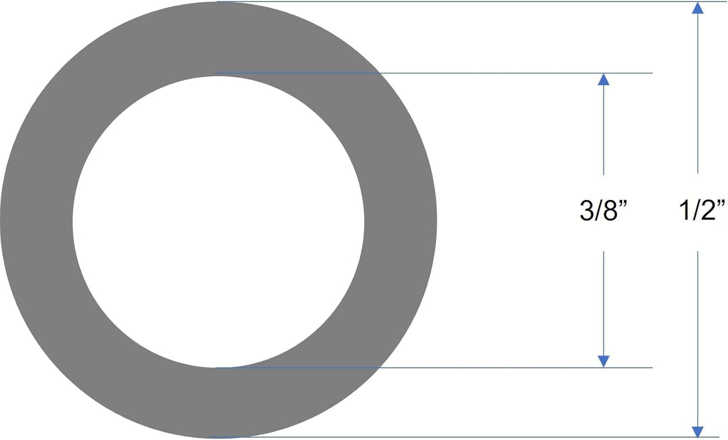 10FT PREMIUM PNEUMATIC PU TUBING for AIR or LIQUID TRANSFER HIGH STRENGTH LIGHT WEIGHT ULTRA SMOOTH AND BIRGHT COLOR RESISTANCE TO ABRASION AND CHEMICAL (1/2", Black)