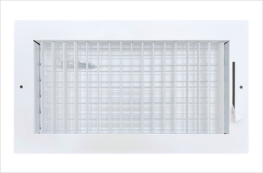 12" x 6" Adjustable Blade Sidewall Ceiling Register Vent Cover Diffuser Heavy Duty Stamped Steel (Listed Size is for Duct Opening or Inside Measurement)