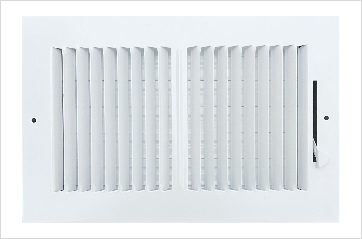 10"x 6" (duct opening size) 2-way Stamped Face Steel Ceiling/sidewall Air Supply Register - Vent Cover - Actual Outside Dimension 11.75" X 7.75"