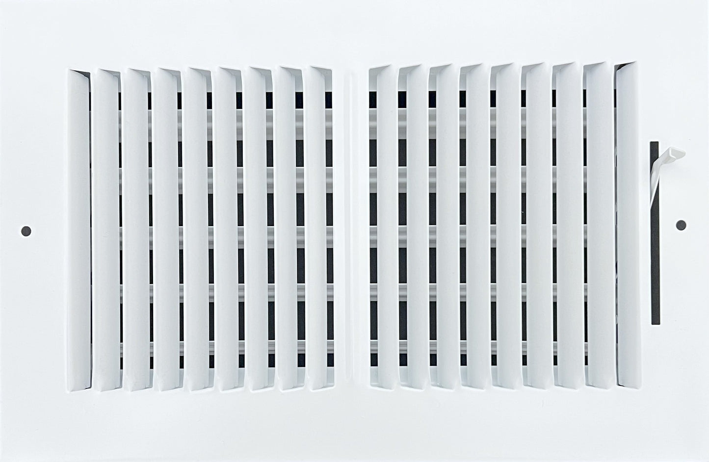 10"x 6" (duct opening size) 2-way Stamped Face Steel Ceiling/sidewall Air Supply Register - Vent Cover - Actual Outside Dimension 11.75" X 7.75"