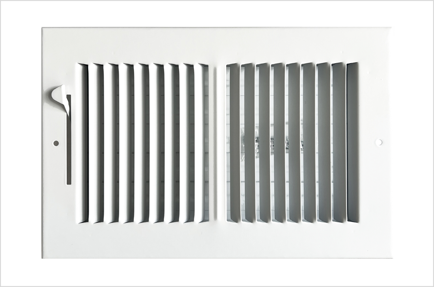 10"x 6" (duct opening size) 2-way Stamped Face Steel Ceiling/sidewall Air Supply Register - Vent Cover - Actual Outside Dimension 11.75" X 7.75"