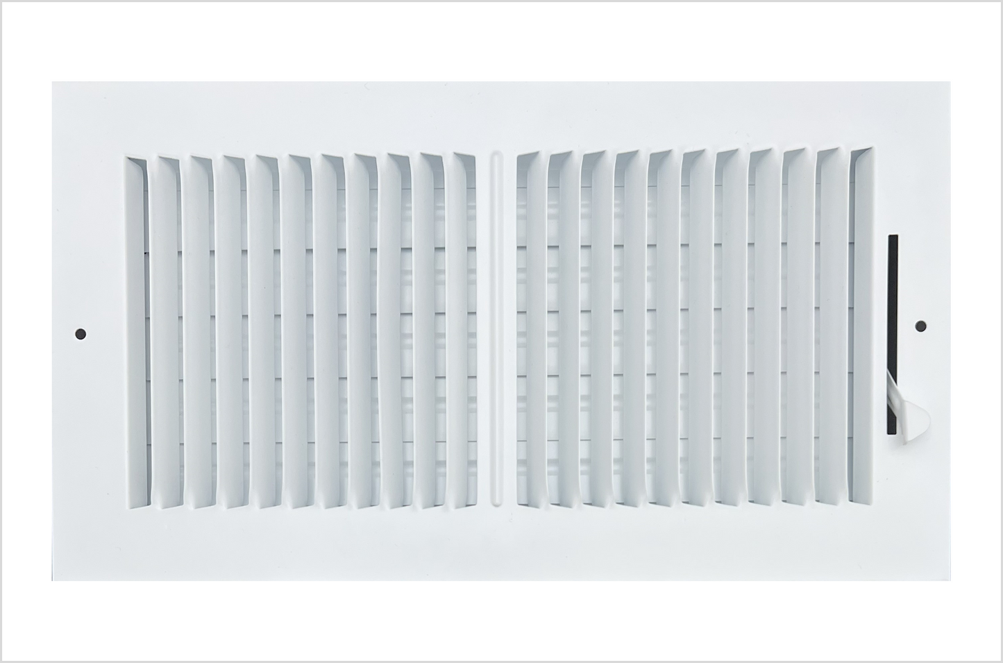12"x 6" (Duct Opening Size) 2-Way Stamped Face Steel Ceiling/sidewall Air Supply Register - Vent Cover - Actual Outside Dimension 13.75" X 7.75"