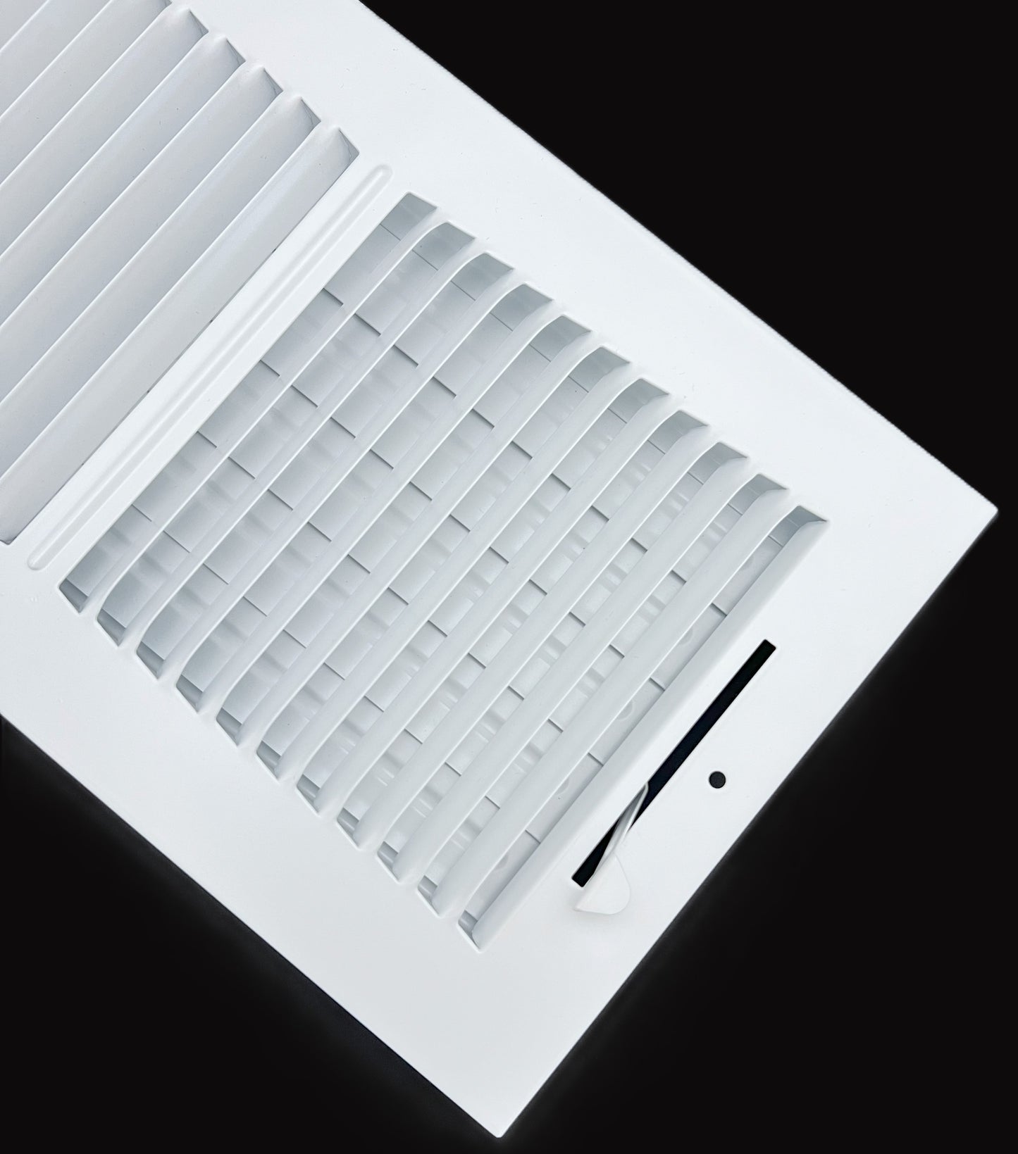 12"x 6" (Duct Opening Size) 2-Way Stamped Face Steel Ceiling/sidewall Air Supply Register - Vent Cover - Actual Outside Dimension 13.75" X 7.75"