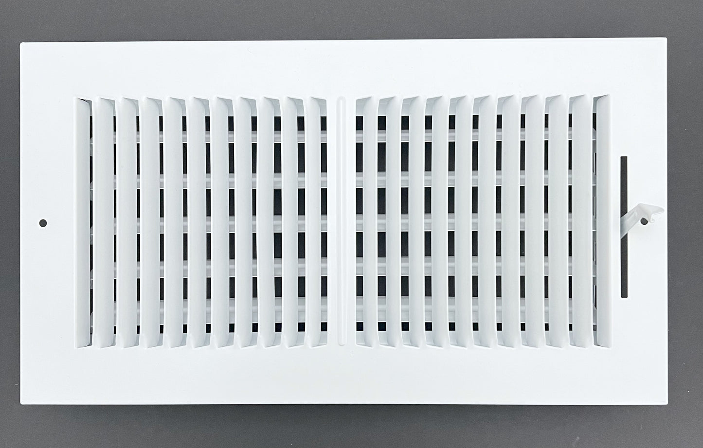 12"x 6" (Duct Opening Size) 2-Way Stamped Face Steel Ceiling/sidewall Air Supply Register - Vent Cover - Actual Outside Dimension 13.75" X 7.75"