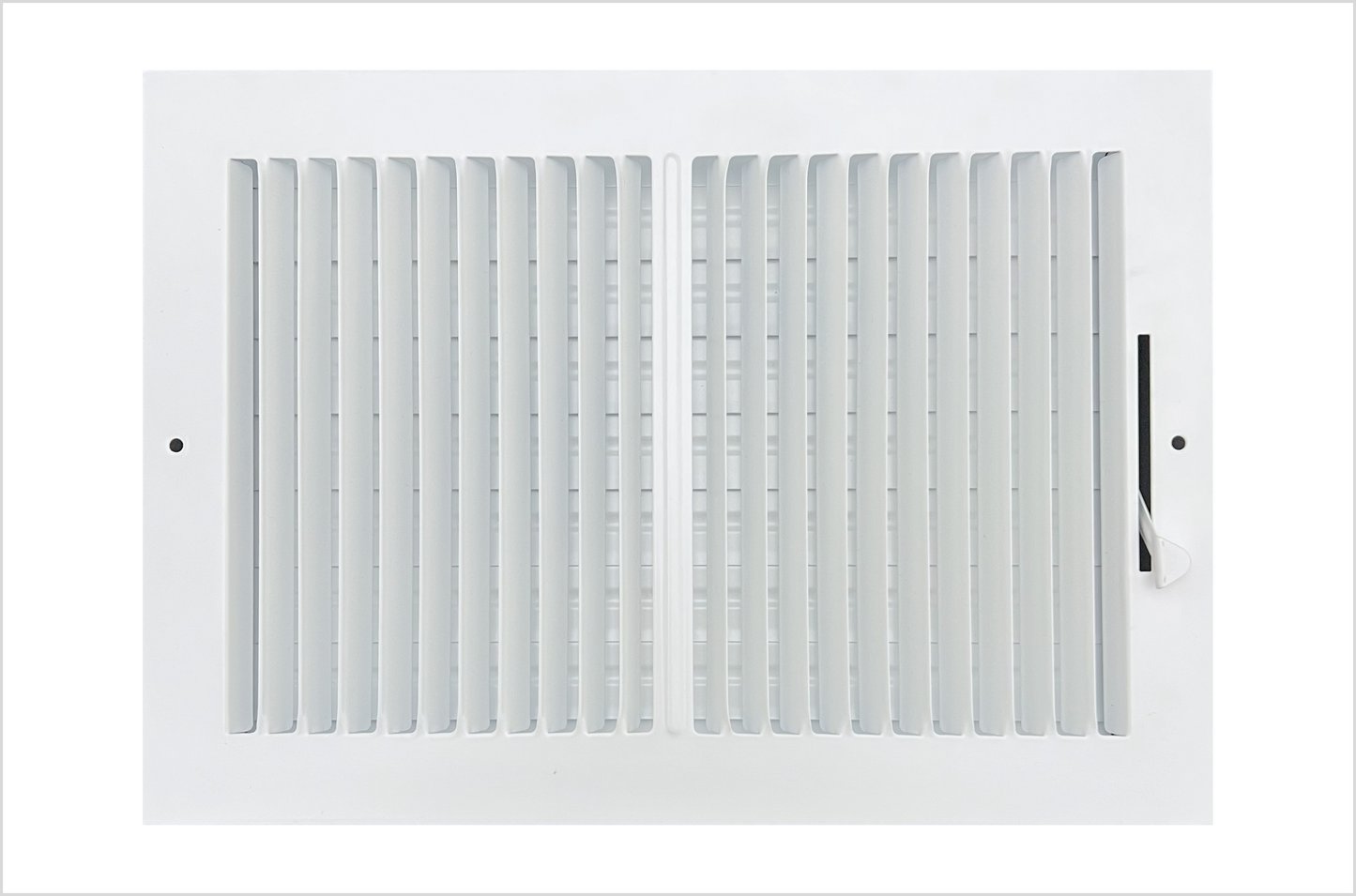 12"x 8" (Duct Opening Size) 2-Way Stamped Face Steel Ceiling/sidewall Air Supply Register - Vent Cover - Actual Outside Dimension 13.75" X 9.75"