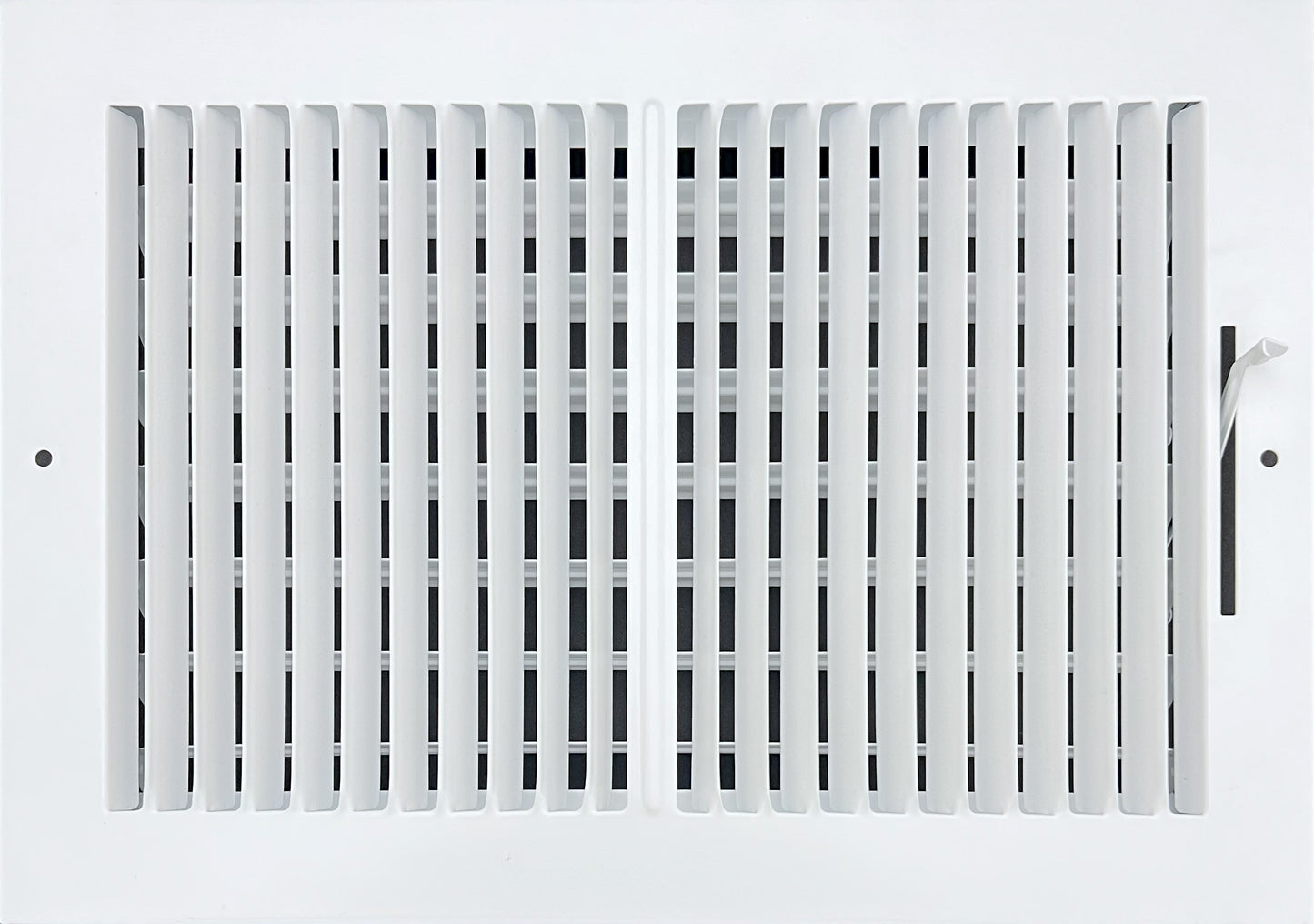 12"x 8" (Duct Opening Size) 2-Way Stamped Face Steel Ceiling/sidewall Air Supply Register - Vent Cover - Actual Outside Dimension 13.75" X 9.75"