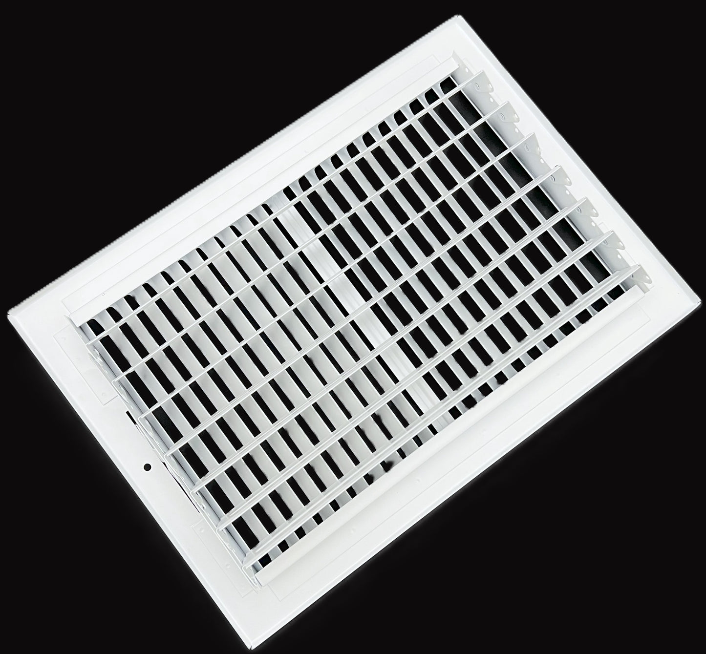 12"x 8" (Duct Opening Size) 2-Way Stamped Face Steel Ceiling/sidewall Air Supply Register - Vent Cover - Actual Outside Dimension 13.75" X 9.75"