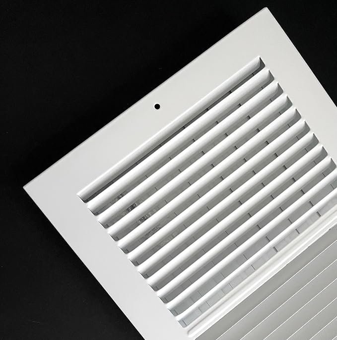 12"x 8" (Duct Opening Size) 2-Way Stamped Face Steel Ceiling/sidewall Air Supply Register - Vent Cover - Actual Outside Dimension 13.75" X 9.75"