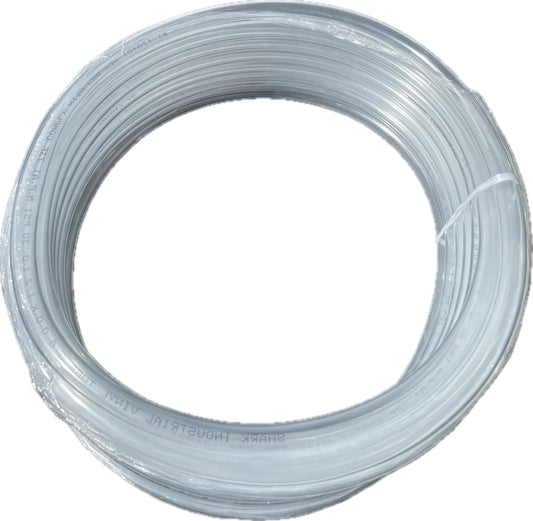 1/2” ID x 5/8” OD x 50 ft Clear PVC tubing. Aquarium, water line, or beverage dispenser replacement.