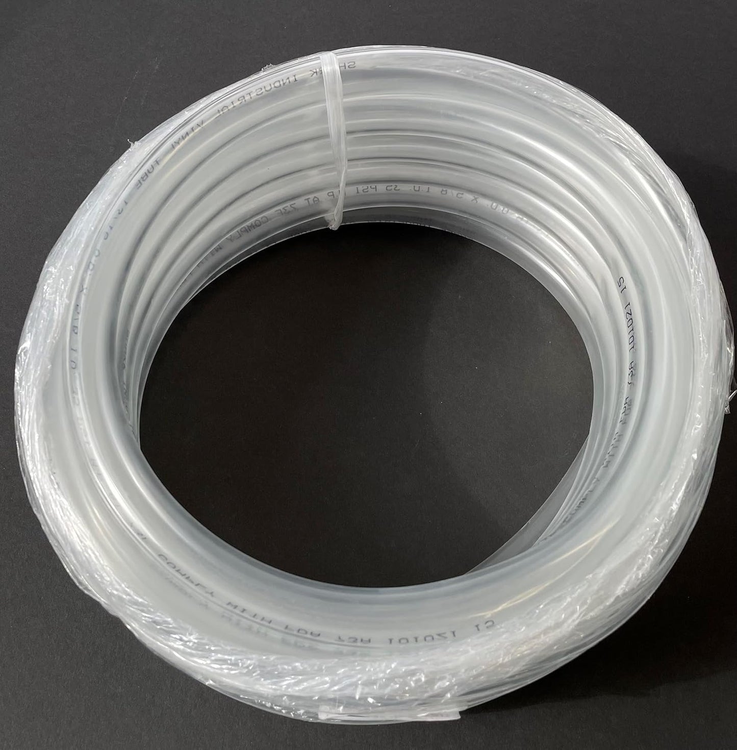 11/16” ID x 13/16” OD x 25 Ft. Clear PVC tubing. Aquarium, water line, or beverage dispenser replacement.