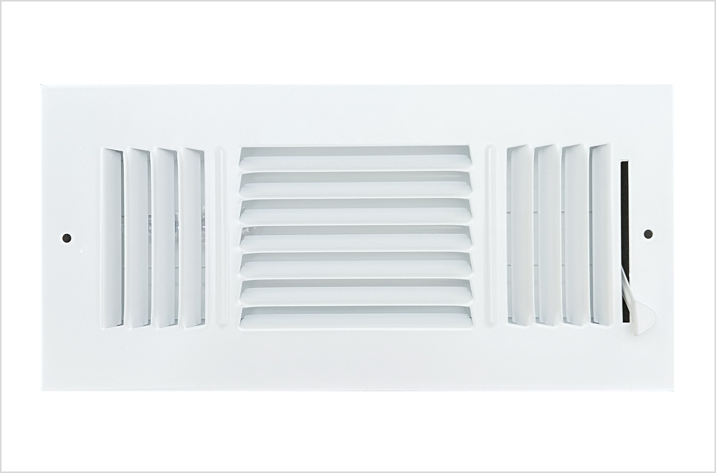 10"x 4" (Duct Opening Size) 3-Way Stamped Face Steel Ceiling/sidewall Air Supply Register - Vent Cover - Actual Outside Dimension 11.75" X 5.75"