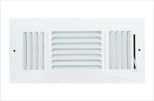10"x 4" (Duct Opening Size) 3-Way Stamped Face Steel Ceiling/sidewall Air Supply Register - Vent Cover - Actual Outside Dimension 11.75" X 5.75"