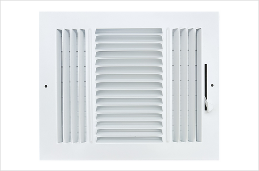 10"x 8" (Duct Opening Size) 3-Way Stamped Face Steel Ceiling/sidewall Air Supply Register - Vent Cover - Actual Outside Dimension 11.75" X 9.75"