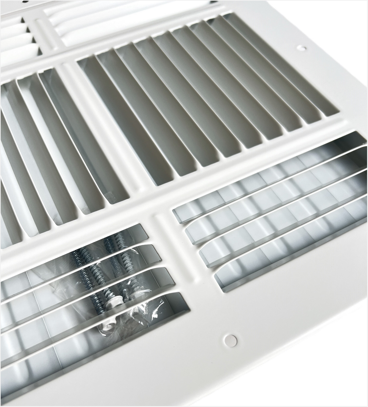 10"x 10" (Duct Opening Size) 3-Way Stamped Face Steel Ceiling/sidewall Air Supply Register - Vent Cover - Actual Outside Dimension 11.75" X 11.75"