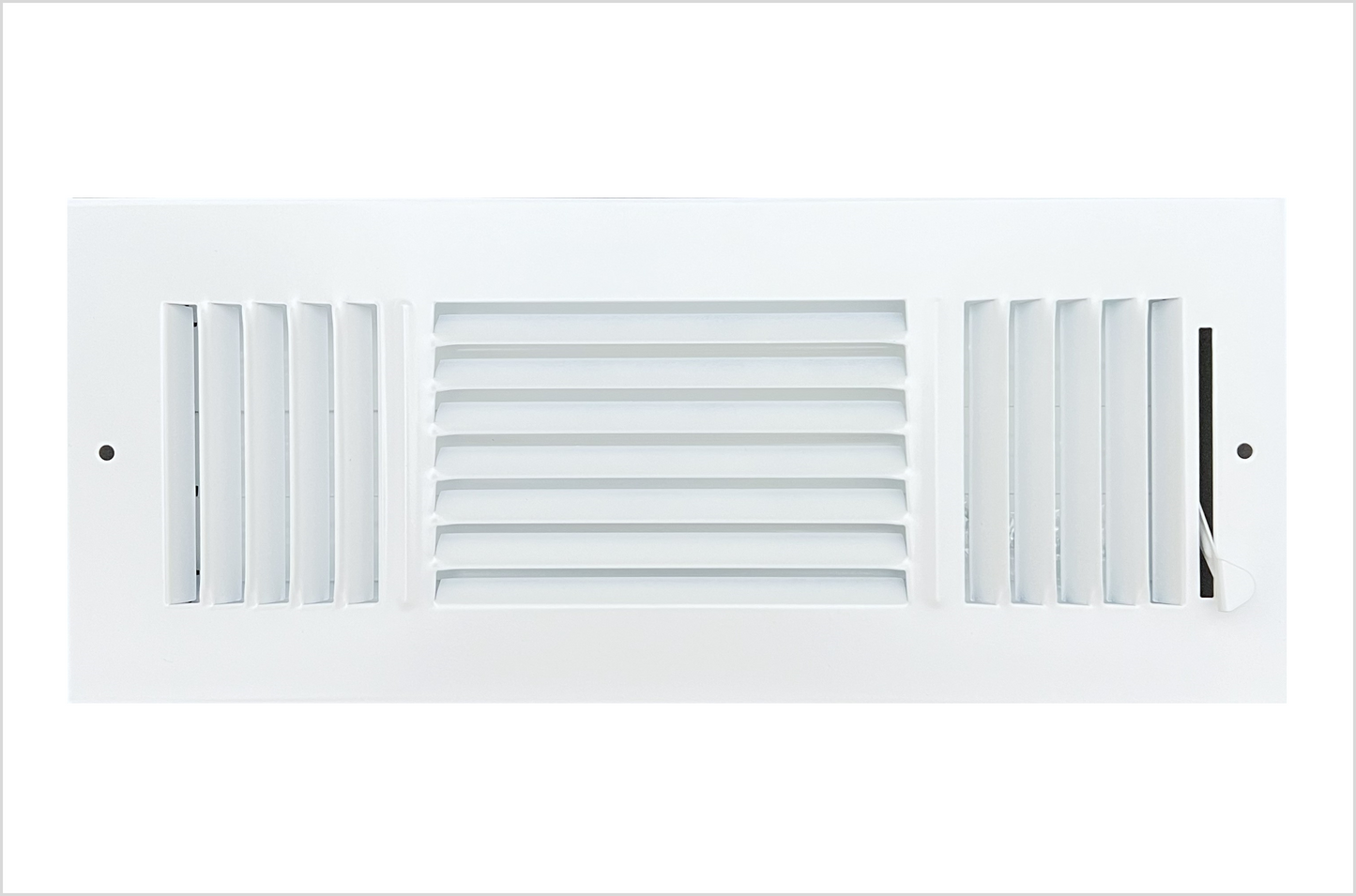 12"x 4" (Duct Opening Size) 3-Way Stamped Face Steel Ceiling/sidewall Air Supply Register - Vent Cover - Actual Outside Dimension 13.75" X 5.75"