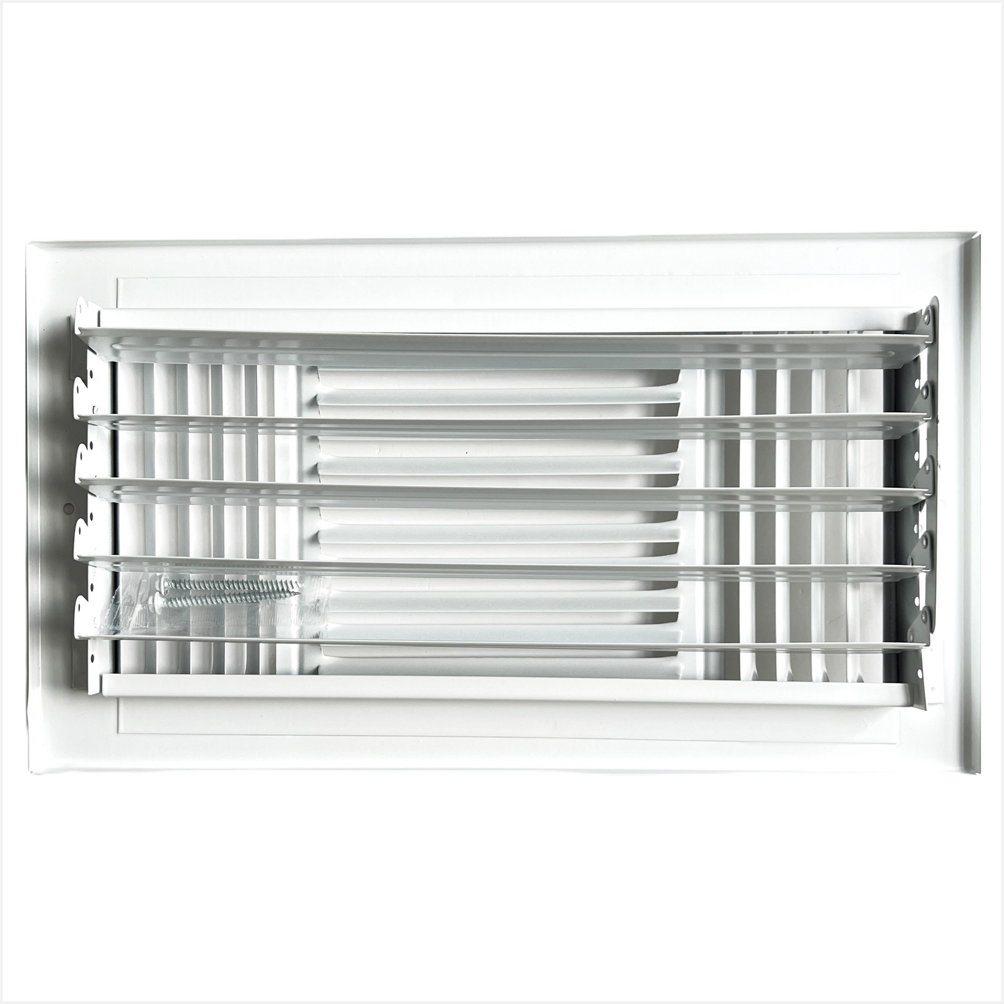 12"x 6" (Duct Opening Size) 3-Way Stamped Face Steel Ceiling/sidewall Air Supply Register - Vent Cover - Actual Outside Dimension 13.75" X 7.75"