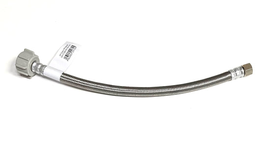 12 Inch Toilet Water Supply Connector Line Braided Stainless Steel, Toilet Supply Line - 3/8 Female Compression Thread x 7/8 Female Ballcock Thread