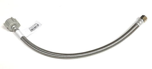 16 Inch Toilet Water Supply Connector Line Braided Stainless Steel, Toilet Supply Line - 3/8 Female Compression Thread x 7/8 Female Ballcock Thread