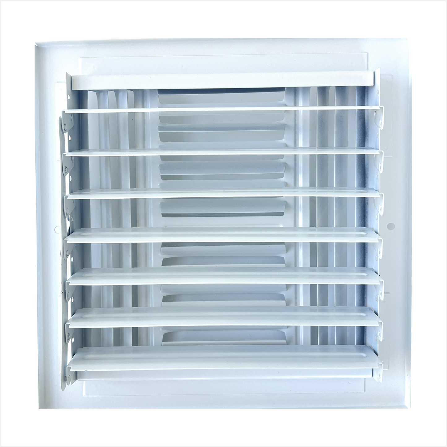 8"x 8" (Duct Opening Size) 4-Way Stamped Face Steel Ceiling/sidewall Air Supply Register - Vent Cover - Actual Outside Dimension 9.75" X 9.75"