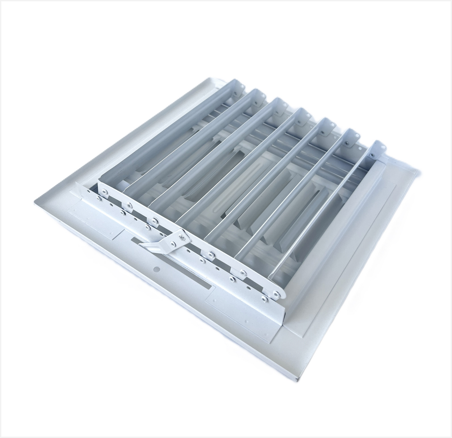 8"x 8" (Duct Opening Size) 4-Way Stamped Face Steel Ceiling/sidewall Air Supply Register - Vent Cover - Actual Outside Dimension 9.75" X 9.75"