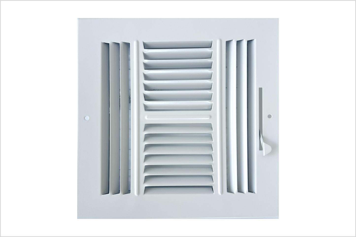 8"x 8" (Duct Opening Size) 4-Way Stamped Face Steel Ceiling/sidewall Air Supply Register - Vent Cover - Actual Outside Dimension 9.75" X 9.75"