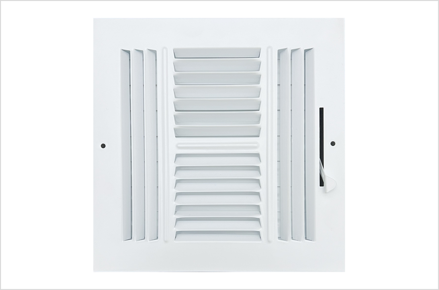 10"x 10" (Duct Opening Size) 4-Way Stamped Face Steel Ceiling/sidewall Air Supply Register - Vent Cover - Actual Outside Dimension 11.75" X 11.75"