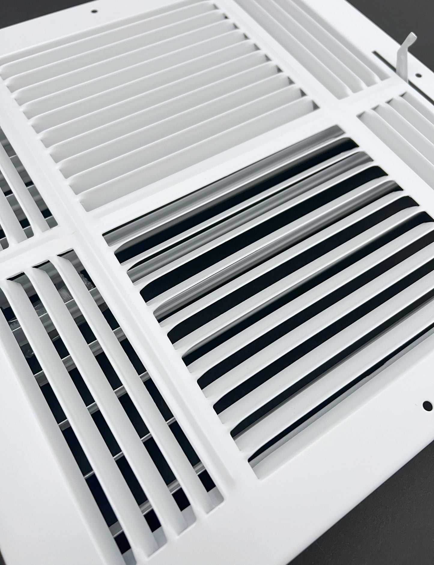 12"x 12" (Duct Opening Size) 4-Way Stamped Face Steel Ceiling/sidewall Air Supply Register - Vent Cover - Actual Outside Dimension 13.75" X 13.75"