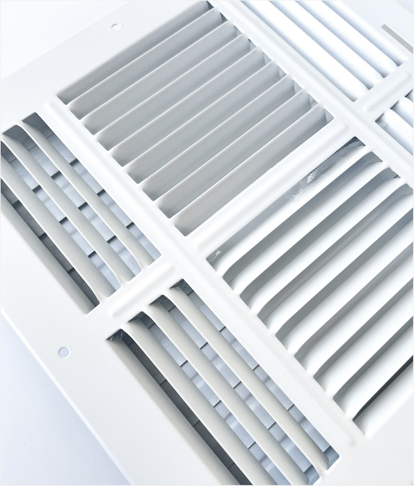 12"x 12" (Duct Opening Size) 4-Way Stamped Face Steel Ceiling/sidewall Air Supply Register - Vent Cover - Actual Outside Dimension 13.75" X 13.75"