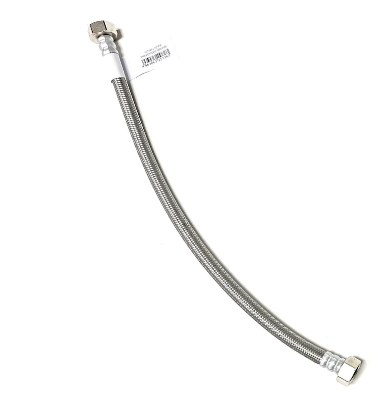 16 Inch Faucet Water Supply Connector Line Braided Stainless Steel, Faucet Supply Line - 1/2" Female Iron Pipe (FIP) Thread for both ends