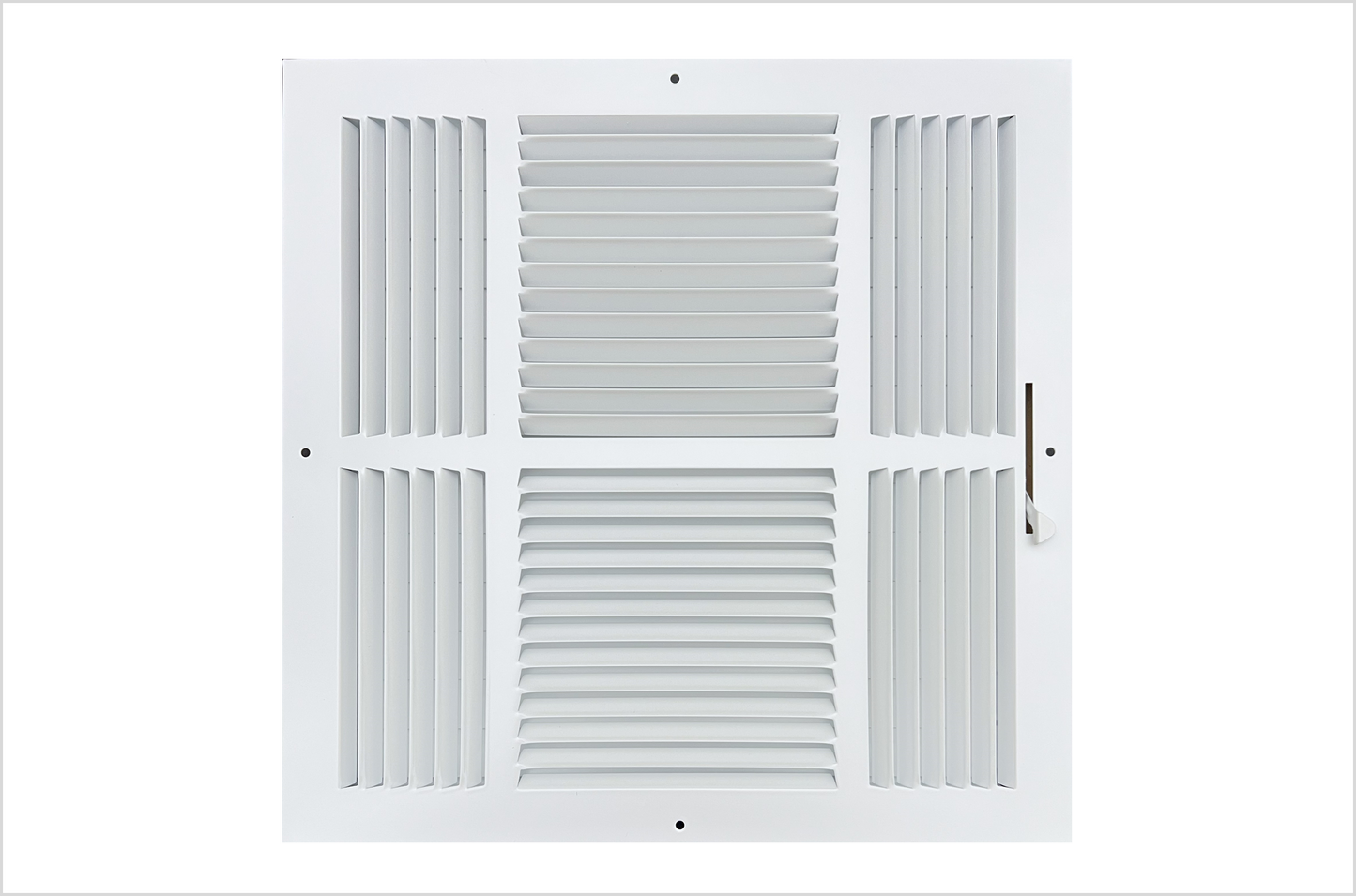 14"x 14" (Duct Opening Size) 4-Way Stamped Face Steel Ceiling/sidewall Air Supply Register - Vent Cover - Actual Outside Dimension 15.75" X 15.75"