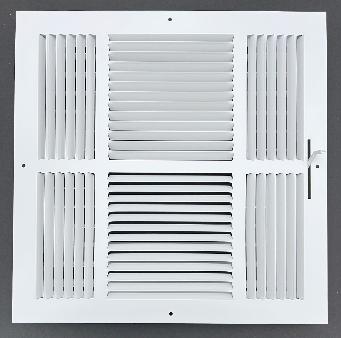 14"x 14" (Duct Opening Size) 4-Way Stamped Face Steel Ceiling/sidewall Air Supply Register - Vent Cover - Actual Outside Dimension 15.75" X 15.75"