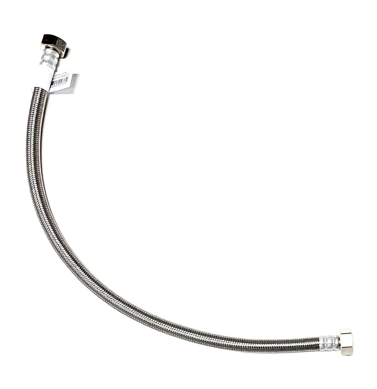 20 Inch Faucet Water Supply Connector Line Braided Stainless Steel, Faucet Supply Line - 1/2" Female Iron Pipe (FIP) Thread for both ends