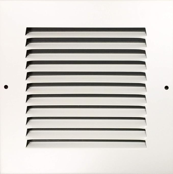 6"x6" Stamped Face Steel Return Grille Vent Cover White Poweder Coating Without Frame Outside Dimension 7.75"x7.75"
