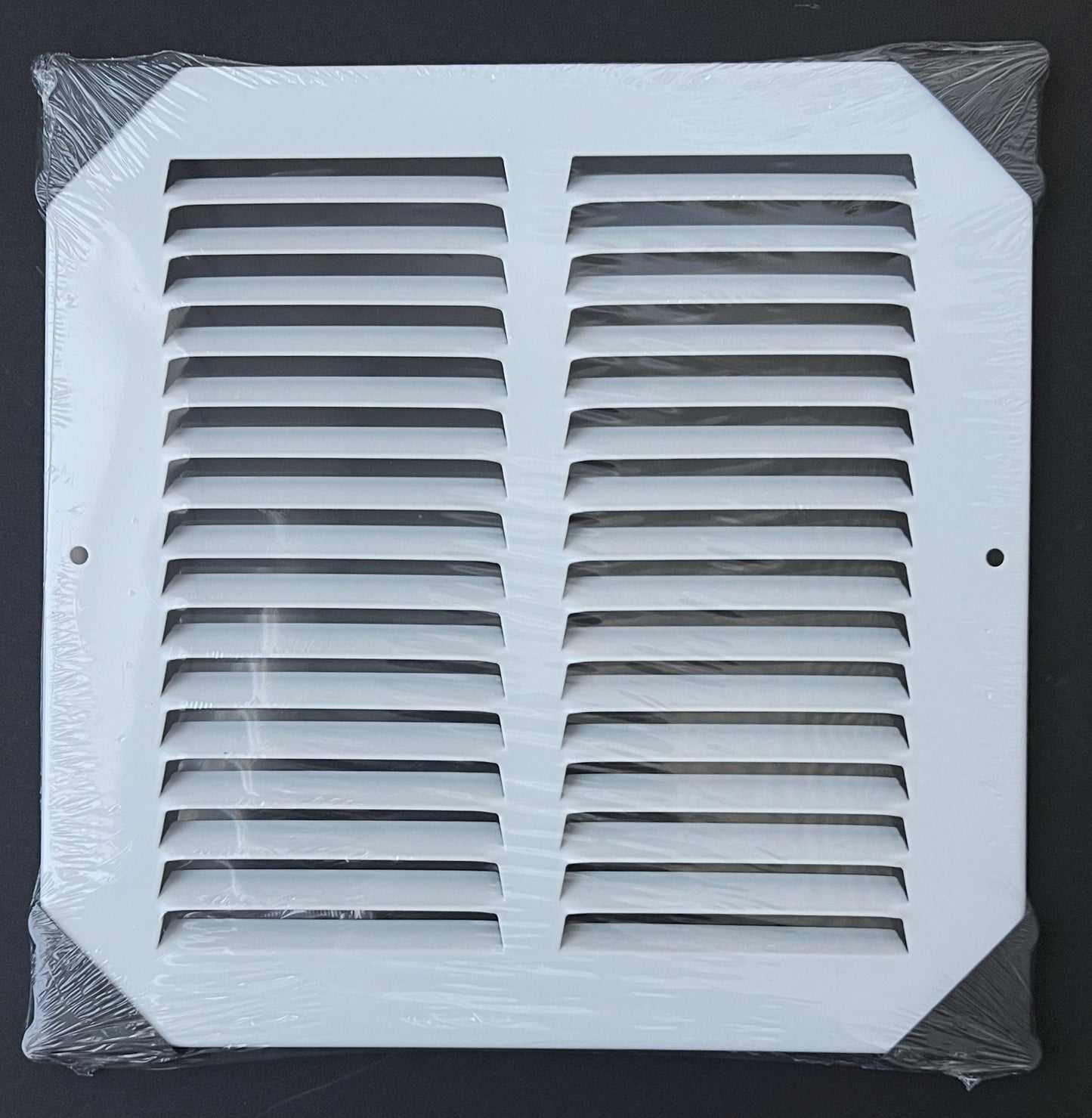 8"x8" Stamped Face Steel Return Grille Vent Cover White Powder Coating Without Frame Outside Dimension 9.75"x9.75"
