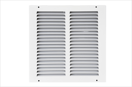 8"x8" Stamped Face Steel Return Grille Vent Cover White Powder Coating Without Frame Outside Dimension 9.75"x9.75"