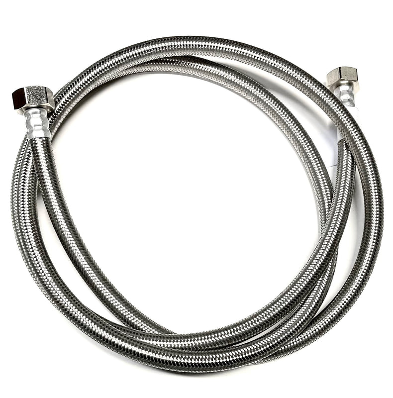 72 Inch Faucet Water Supply Connector Line Braided Stainless Steel, Faucet Supply Line - 3/8 Female Compression Thread x 1/2 Female Iron Pipe Thread
