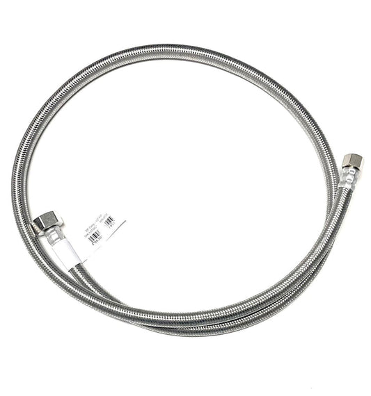 48 Inch Faucet Water Supply Connector Line Braided Stainless Steel, Faucet Supply Line - 3/8 Female Compression Thread x 1/2 Female Iron Pipe Thread