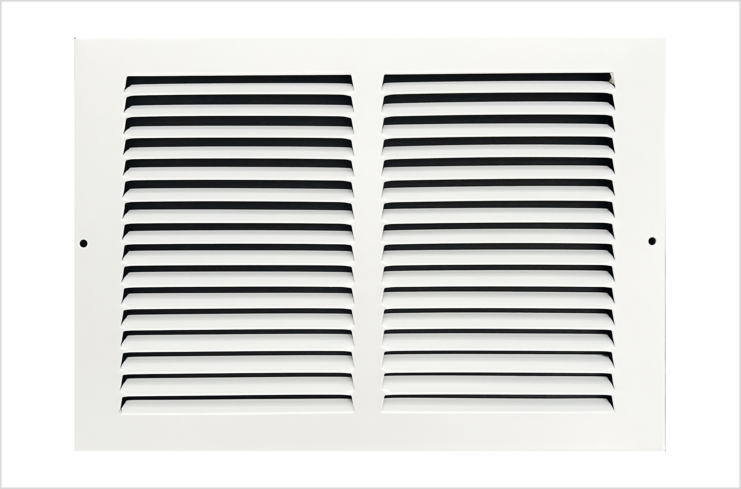 12"x8" Stamped Face Steel Return Grille Vent Cover White Poweder Coating Without Frame Outside Dimension 13.75"x9.75"