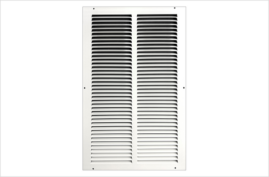 12"x20" Stamped Face Steel Return Grille Vent Cover White Poweder Coating Without Frame Outside Dimension 13.75"x21.75"