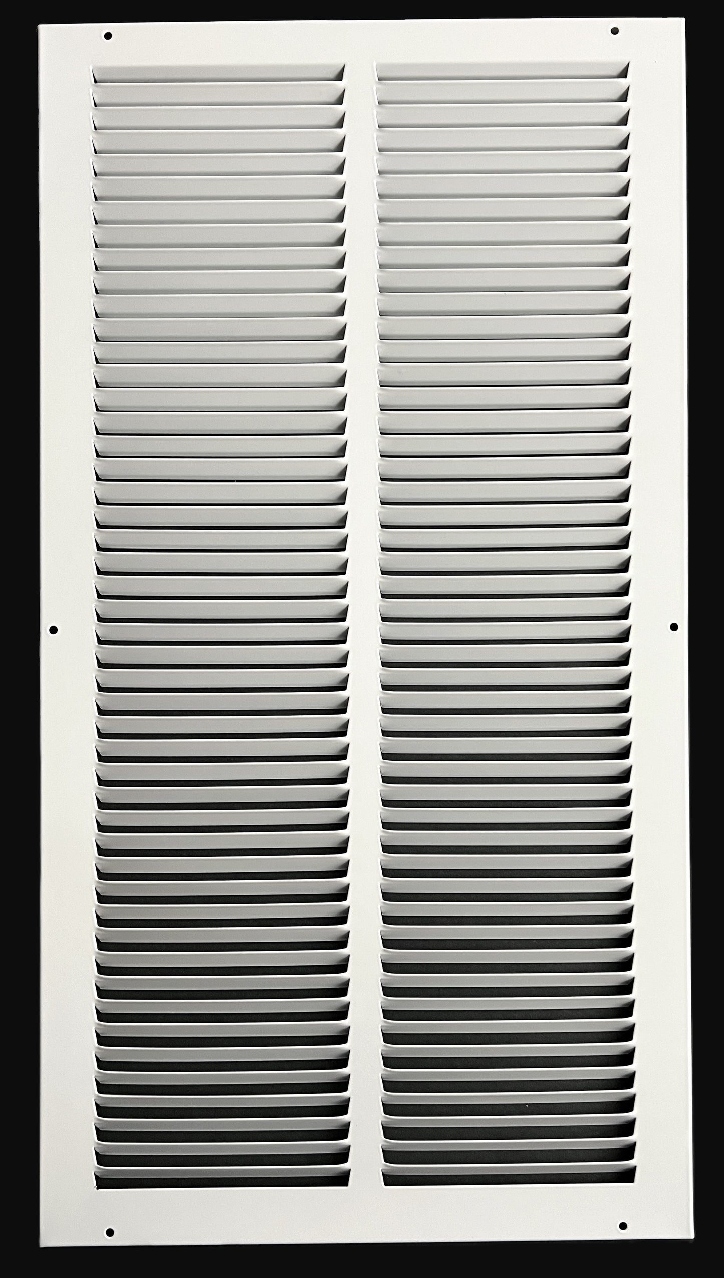 12"x24" Stamped Face Steel Return Grille Vent Cover White Powder Coating Without Frame Outside Dimension 13.75"x25.75"