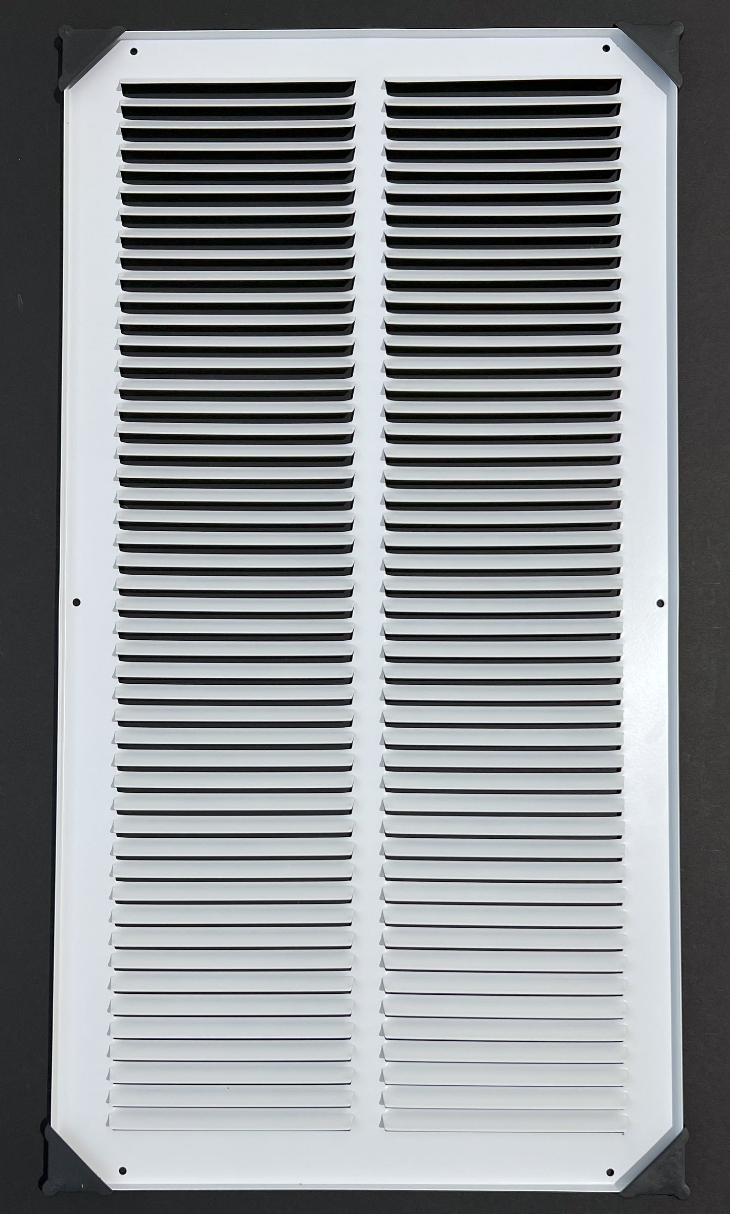 12"x24" Stamped Face Steel Return Grille Vent Cover White Powder Coating Without Frame Outside Dimension 13.75"x25.75"