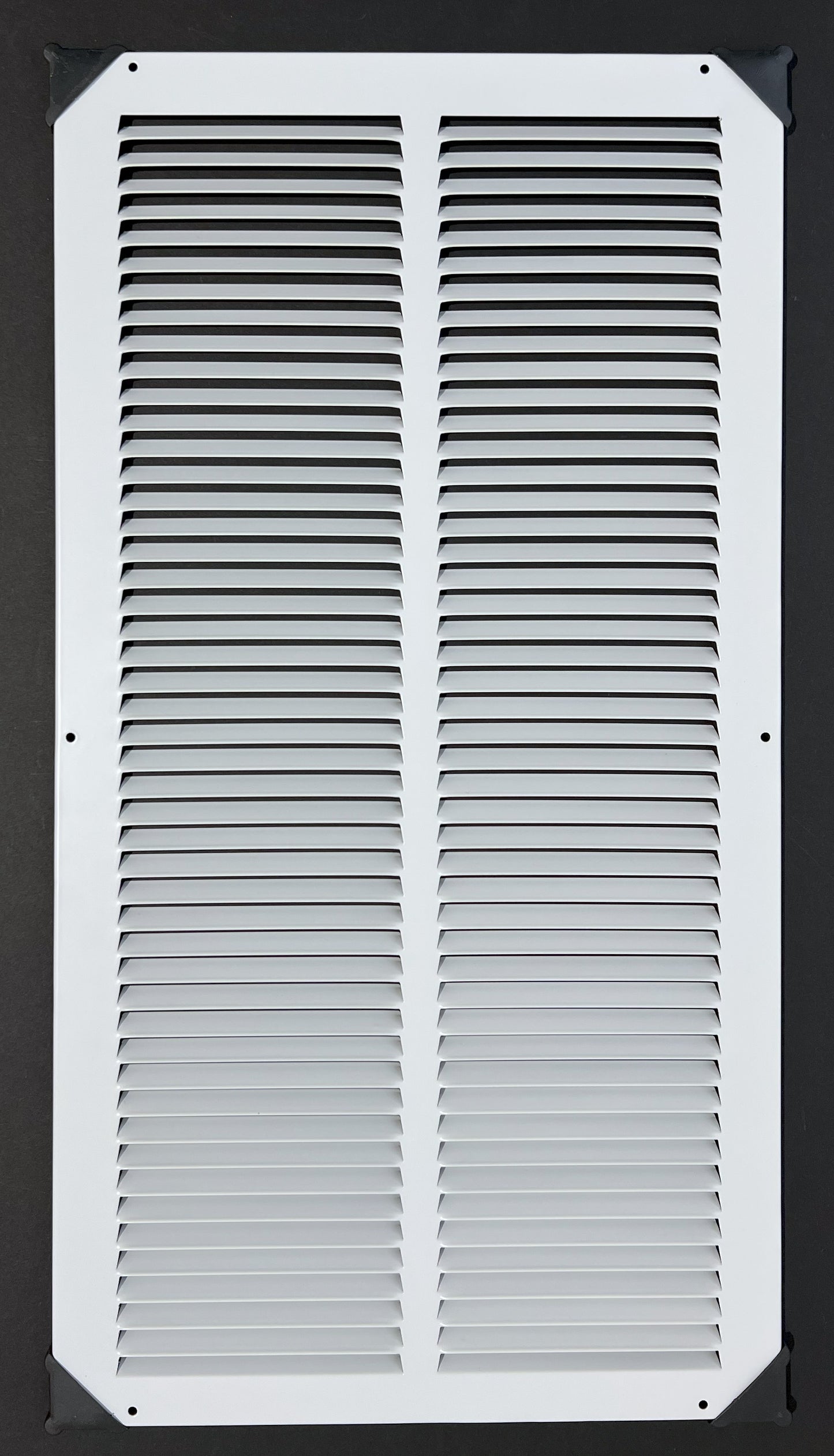 12"x24" Stamped Face Steel Return Grille Vent Cover White Powder Coating Without Frame Outside Dimension 13.75"x25.75"