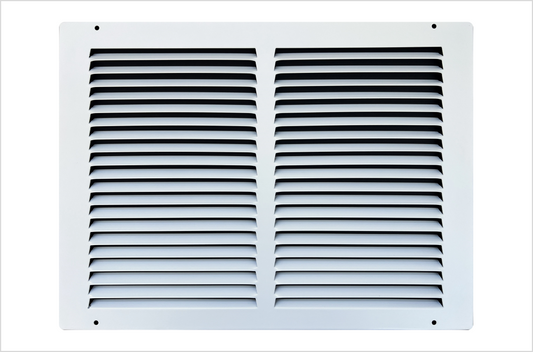 14"x10" Stamped Face Steel Return Grille Vent Cover White Poweder Coating Without Frame Outside Dimension 15.75"x11.75"