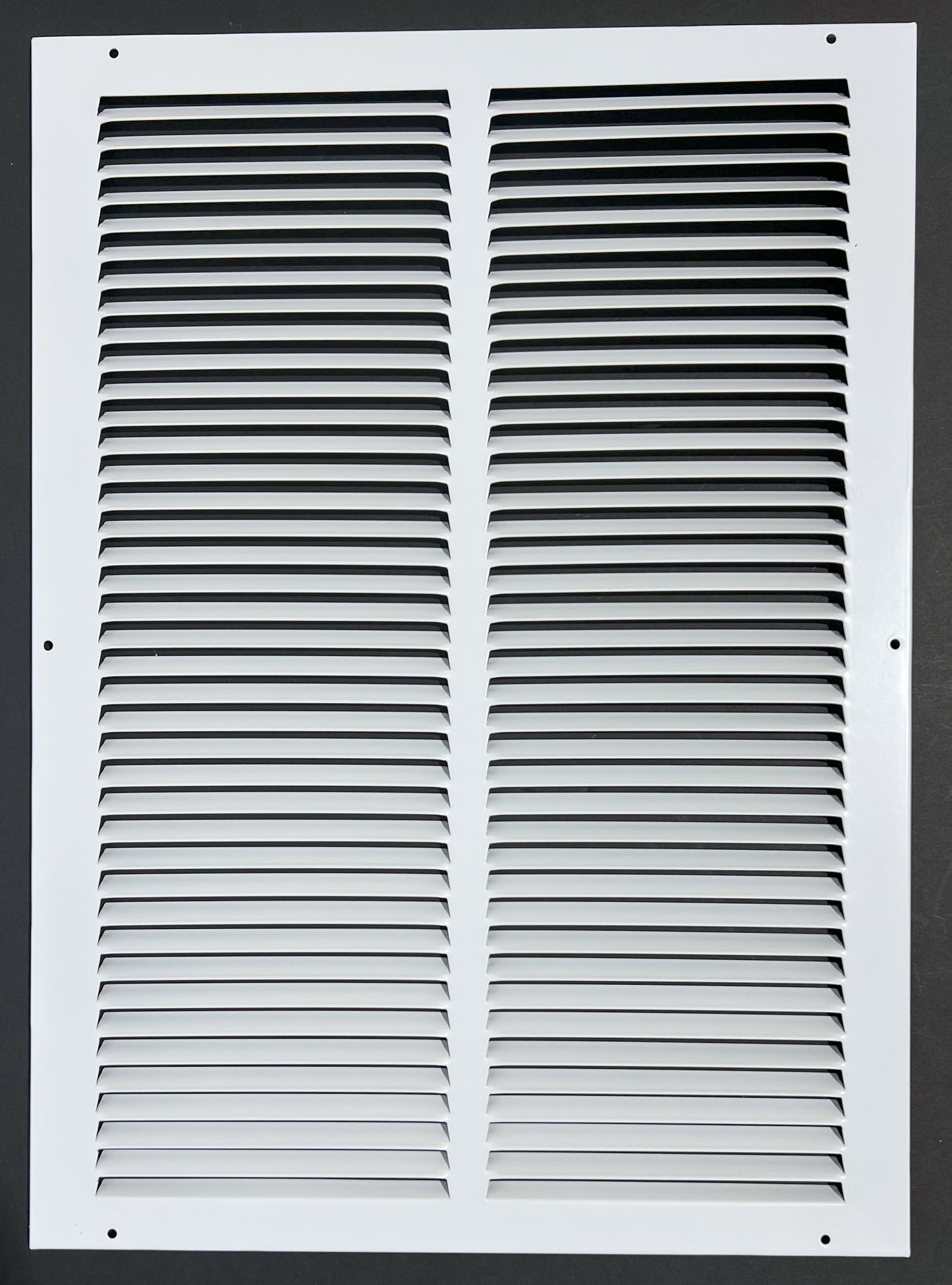 Fits 14x20 Duct Opening Stamped Steel Return Air Grille Vent Cover Grille for Sidewall and Ceiling in White Surface Dimensions: 15.75"W X 21.75"H (14" W x 20" H Duct Opening)