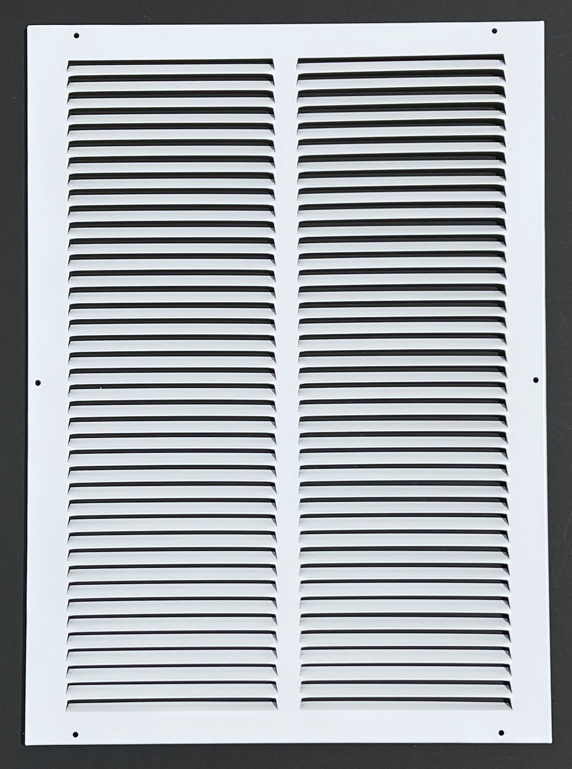 Fits 14x20 Duct Opening Stamped Steel Return Air Grille Vent Cover Grille for Sidewall and Ceiling in White Surface Dimensions: 15.75"W X 21.75"H (14" W x 20" H Duct Opening)