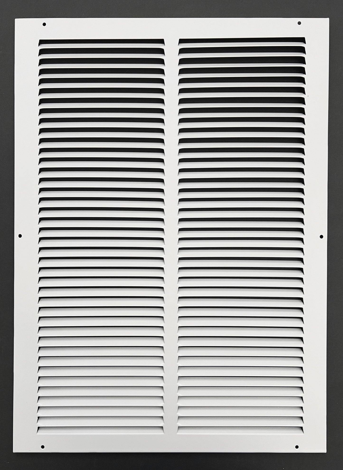 Fits 14x20 Duct Opening Stamped Steel Return Air Grille Vent Cover Grille for Sidewall and Ceiling in White Surface Dimensions: 15.75"W X 21.75"H (14" W x 20" H Duct Opening)