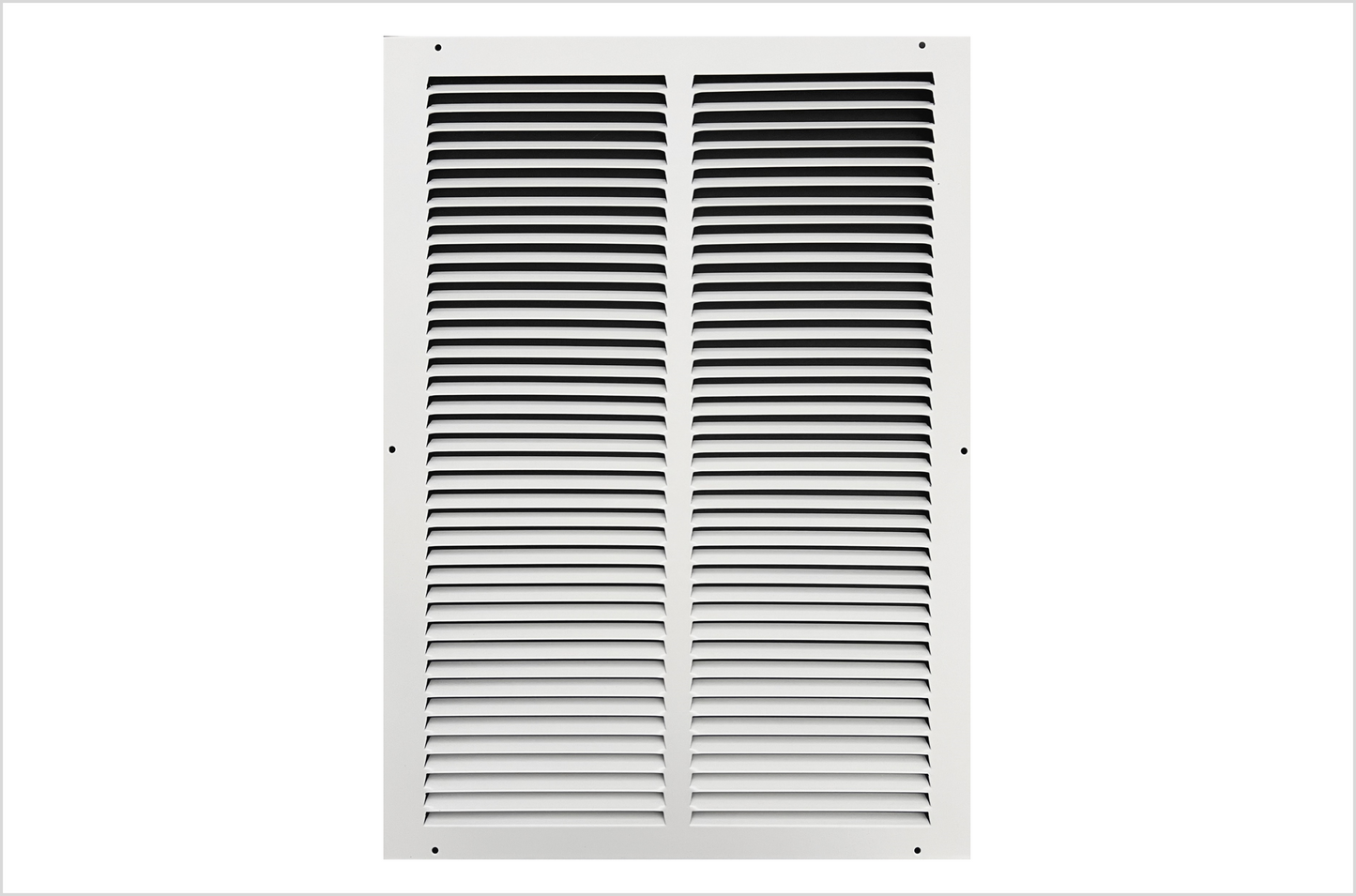 Fits 14x20 Duct Opening Stamped Steel Return Air Grille Vent Cover Grille for Sidewall and Ceiling in White Surface Dimensions: 15.75"W X 21.75"H (14" W x 20" H Duct Opening)