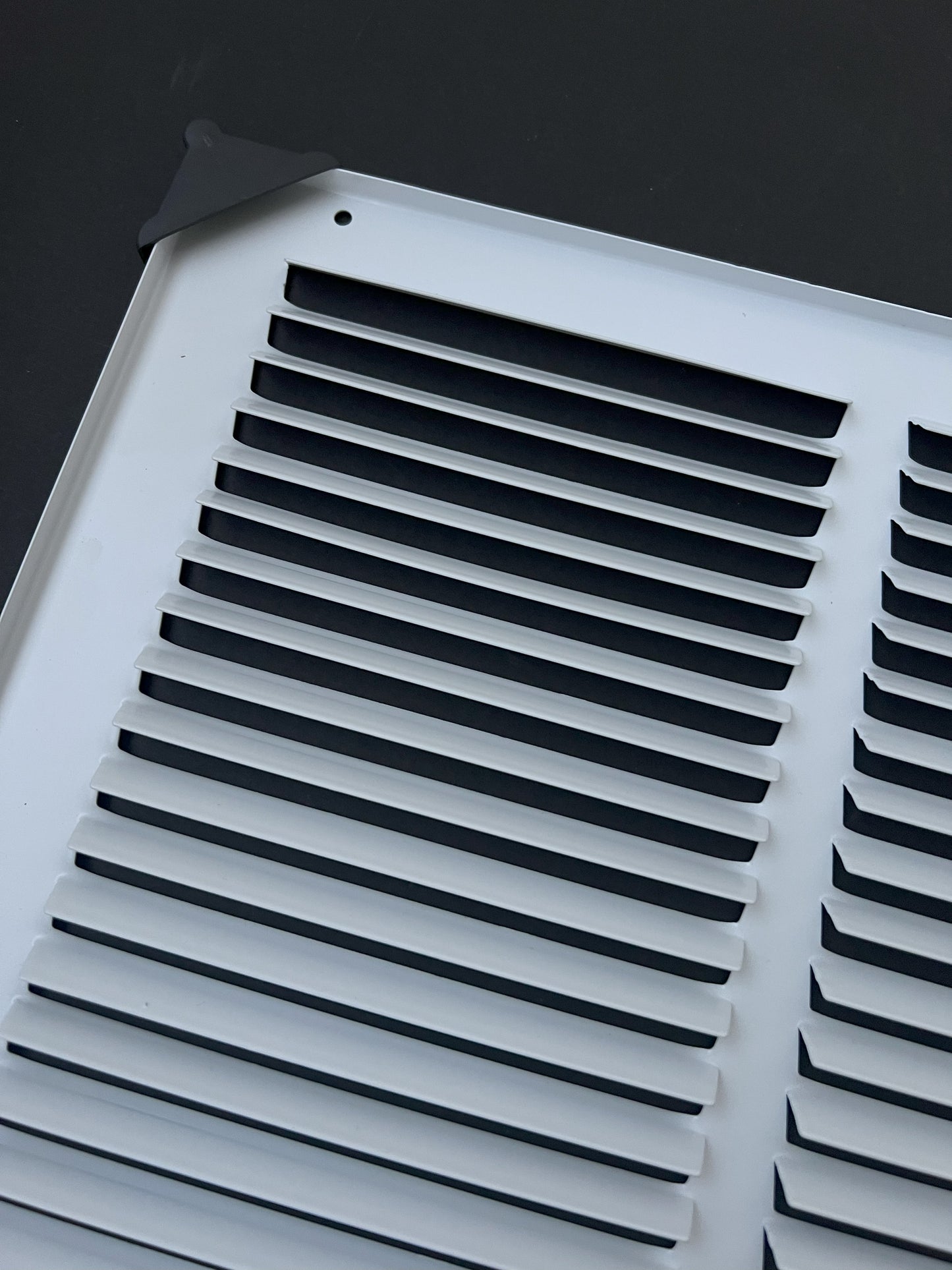 Fits 24x14 Duct Opening Stamped Steel Return Air Grille Vent Cover Grille for Sidewall and Ceiling in White Surface Dimensions: 25.75"W X 15.75"H (24" W x 14" H Duct Opening)