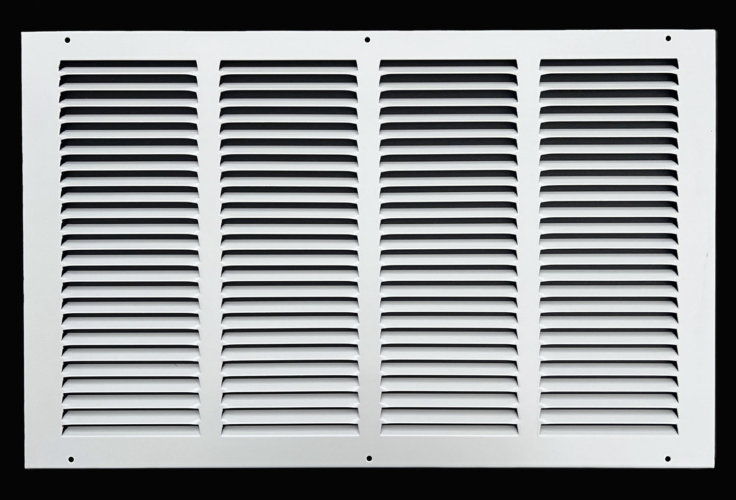 Fits 20x12 Duct Opening Stamped Steel Return Air Grille Vent Cover Grille for Sidewall and Ceiling in White Surface Dimensions: 21.75"W X 13.75"H (20" W x 12" H Duct Opening)